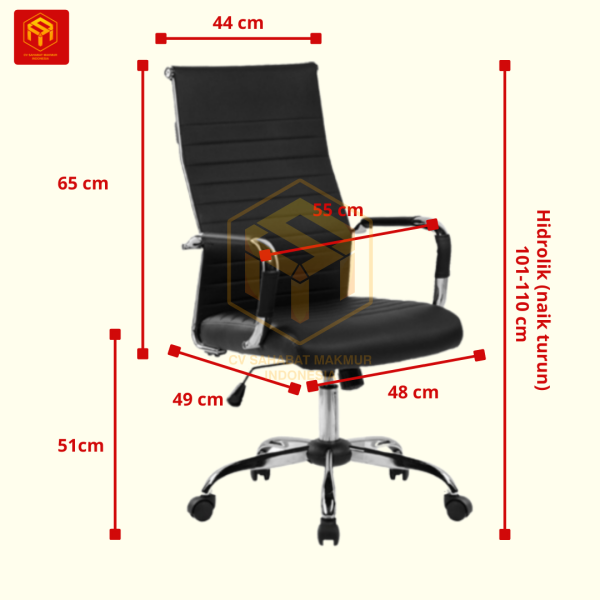 KK-23 UKURAN Kursi Kantor KK-23