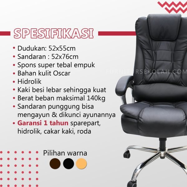 KD-12 SPEK Kursi Direktur Best Seller KD-12