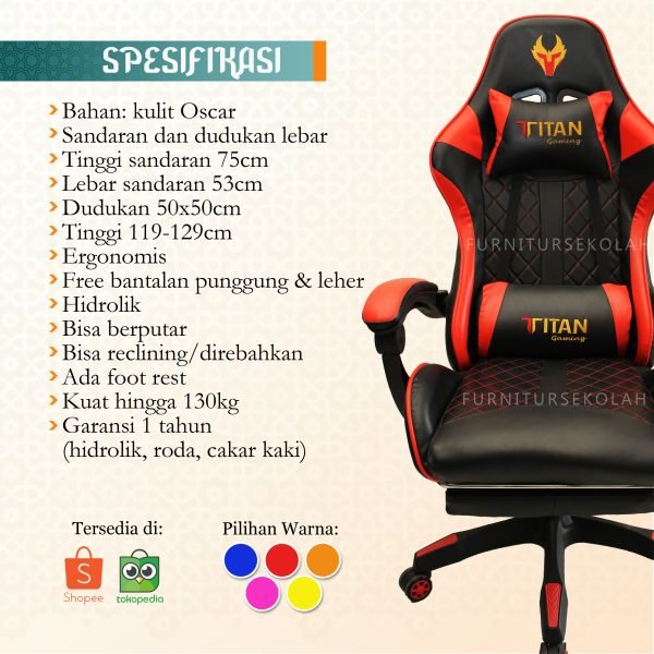 Kursi Gaming Reclining KGm-05