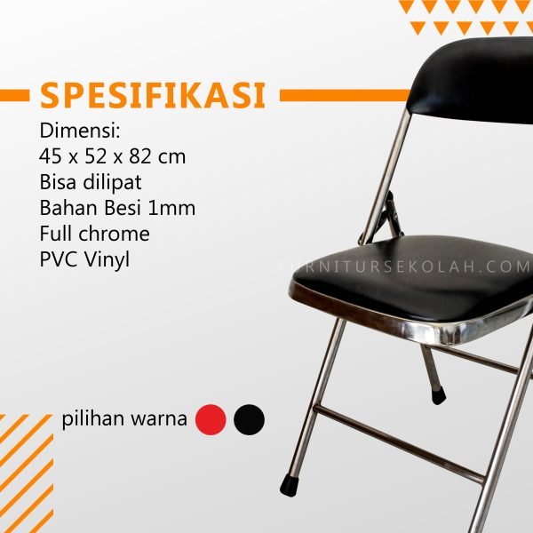 Kursi Lipat Full Chrome