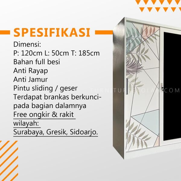 Lemari Pakaian Besi LPB-218S