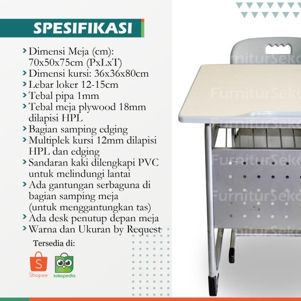 Meja Kursi Sekolah MB-03