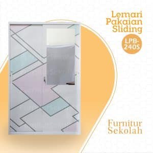 Lemari Pakaian Besi Sliding LPB-240S